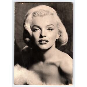 Vintage Marilyn Monroe Black & White Portrait Postcard MPC 820-50